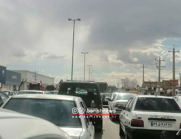 ترافیک سنگین در جاده سلماس